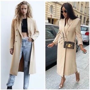 Zara long coat beige